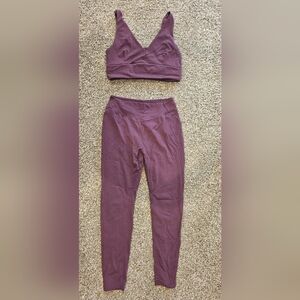 Purple Sports Bra and Leggings Set